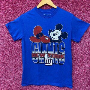 Disney x Junk Food NFL New York Giants Mickey Mouse Kick Back T-Shirt XS